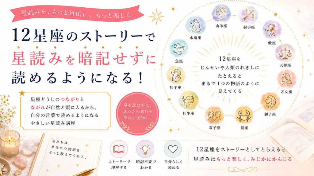 暗記せずに読める！【オンライン講座】星読み 初級